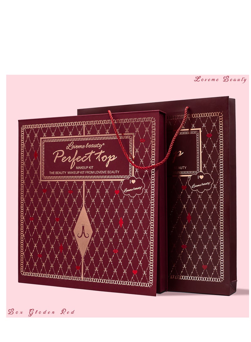 LOVEME BEAUTY LOVEME BEAUTY Full Makeup Set | 21-in-1 Professional Makeup Kit | Eyeshadow, Blush, Contour, Foundation, Lipsticks, Mascara & More | Elegant Design & Perfect Gift for All Occasions - Image 3