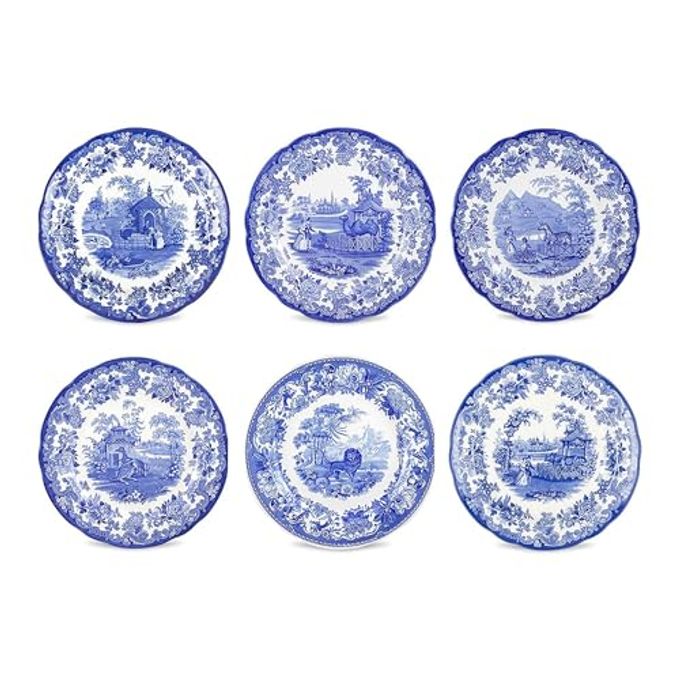 Spode Blue Room Zoological Plate Set, Set of 6-10.5-Inch Earthenware Dinner Plates Featuring Exotic Animal Motifs Fine Tableware for Dining or Display Microwave & Dishwasher Safe - Image 4