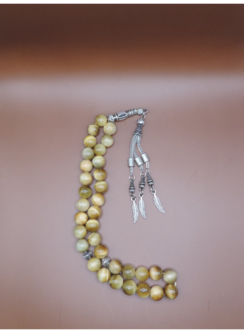 Kamins Collection Natural Tigers Eye 10mm Tasbih / 33 Beads - Image 2