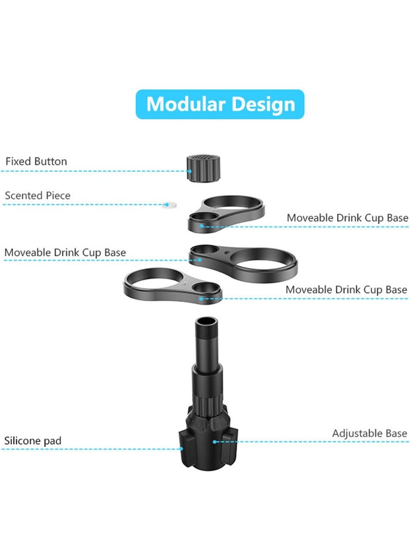 3-in-1 Car Drink Holder, Car Drink Holder Expander, Adjustable Drink Holder for Universal Use, Expandable Cup, Various Storage for Large Snack Bottles, Drink Holder - Image 5