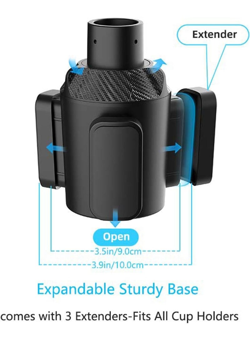 3-in-1 Car Drink Holder, Car Drink Holder Expander, Adjustable Drink Holder for Universal Use, Expandable Cup, Various Storage for Large Snack Bottles, Drink Holder - Image 4