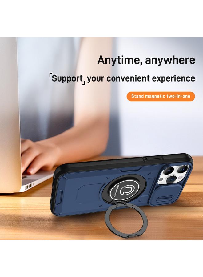 Zaboon Case For iPhone 13 Pro Max Sliding Camshield TPU Hybrid PC Magnetic Holder Phone Case - Image 5