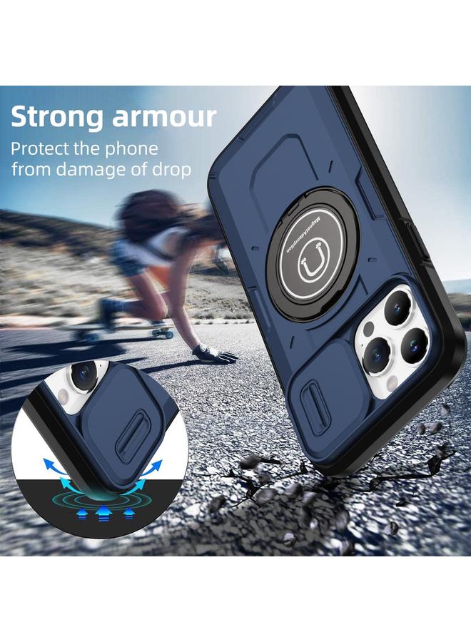 Zaboon Case For iPhone 13 Pro Max Sliding Camshield TPU Hybrid PC Magnetic Holder Phone Case - Image 2