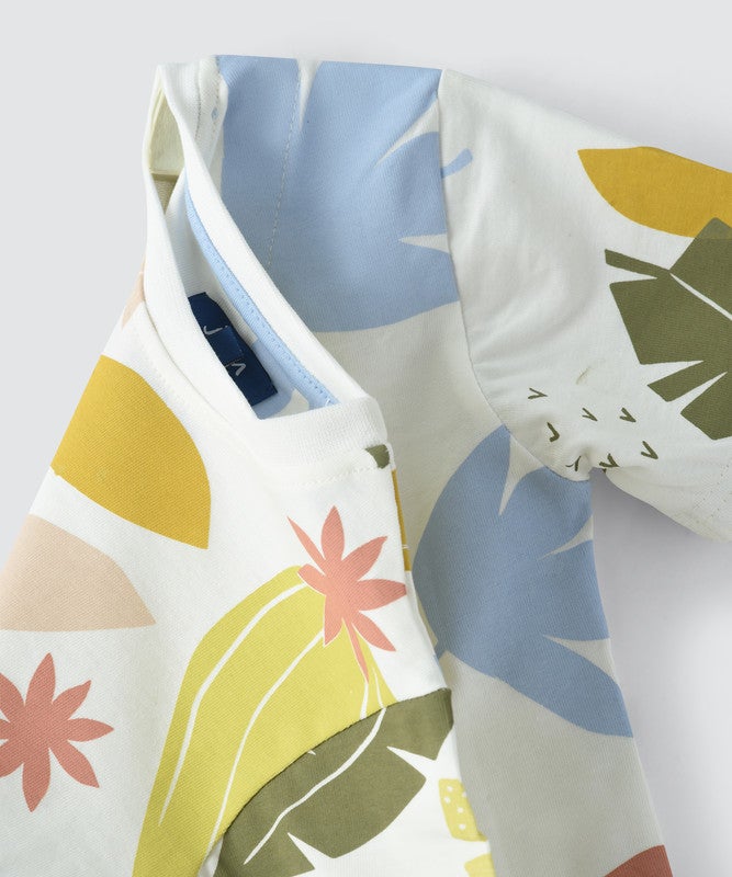 JAM BOYS KIDS TROPICAL LEAF PRINT SHORT SLEEVE T-SHIRT - Image 4