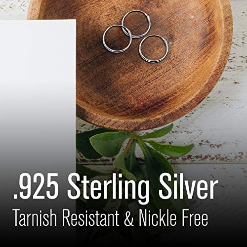 Hoops 4 Less Hoop Earrings for Women Sterling Silver Cartilage Earring 10mm Round Small Hoops for Men Fashion Trendy Summer - Image 2