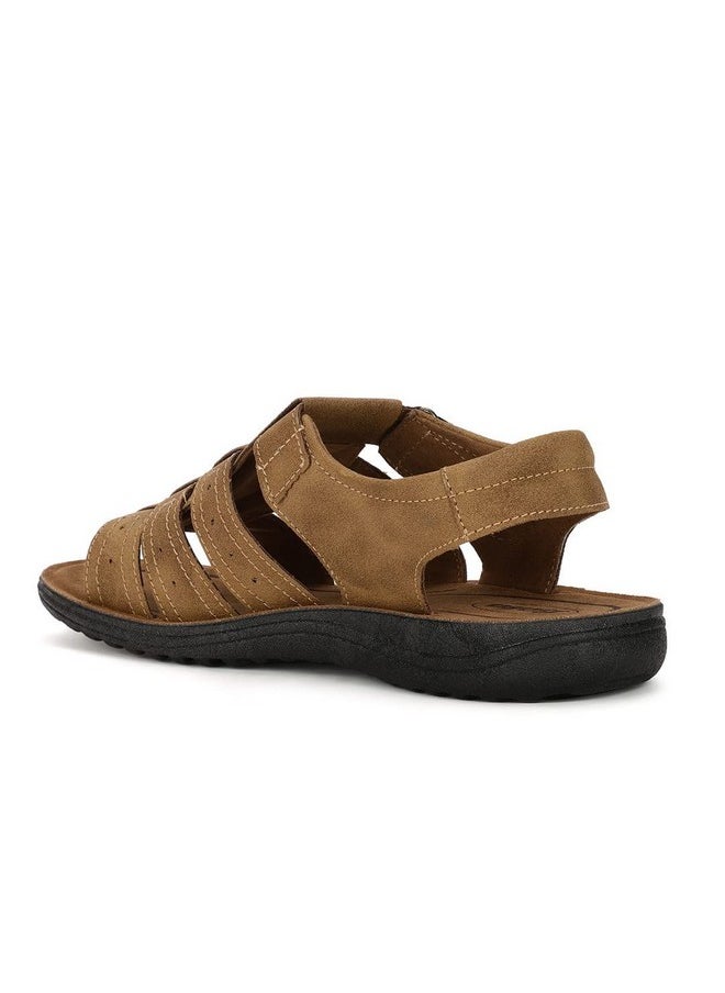 Bata - Bata Men's PVC Synthetic Outdoor Sandal | Brown | 10 UK - Image 1