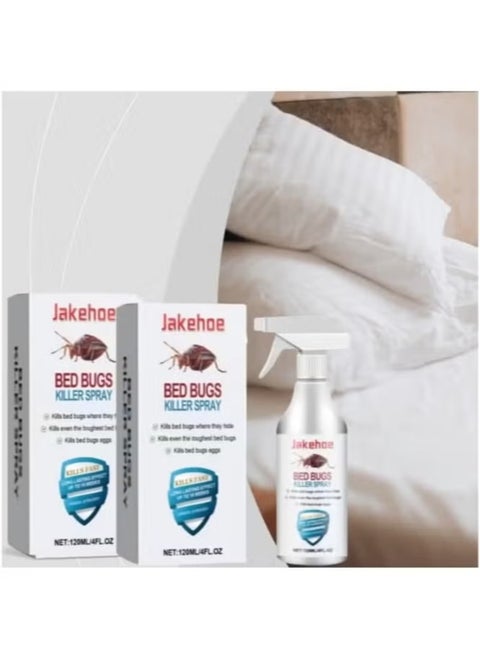 2-PACK Bed Bugs Killer Spray, Roach & Fly Killer Spray, Plant-Based Actives Kill Insects & Bugs on Contact, Non-Greasy, Repellent Indoor flea moth bugs bed bugs, No Stains, Fresh Scent