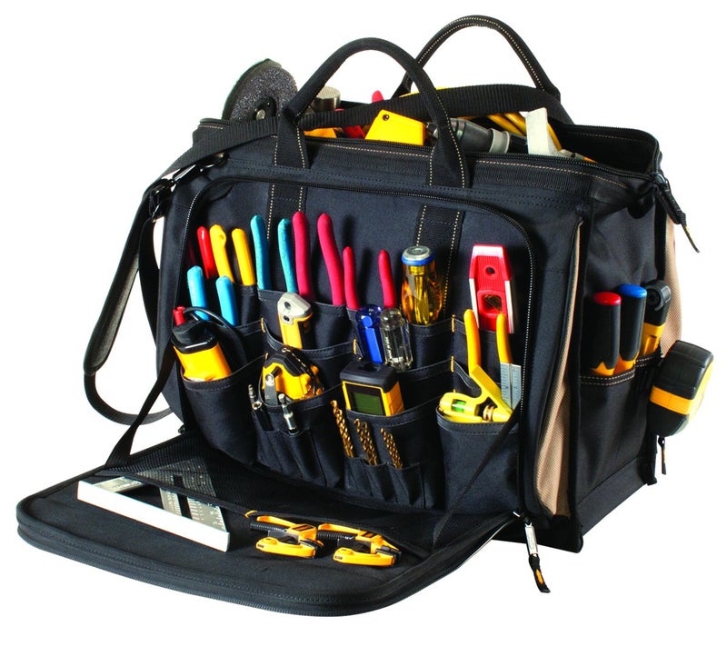 Custom Leathercraft1539 Multi-Compartment 50 Pocket Tool Bag - Image 4