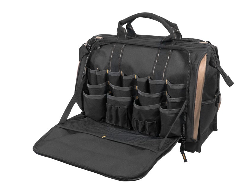 Custom Leathercraft1539 Multi-Compartment 50 Pocket Tool Bag - Image 3