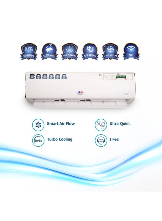 FREGO 1.5 Ton Split AC | Wi-Fi Enabled | 5-Year Warranty on T3 Rotary Compressor | R410 Gas | Comfort Series | White - Image 5