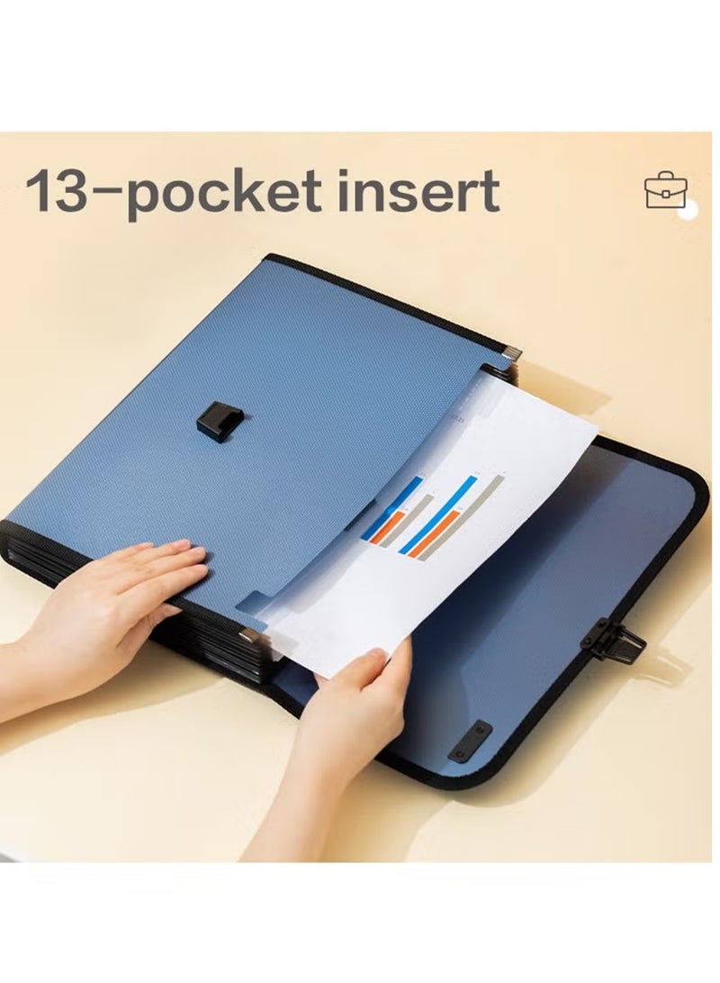 Deli 1-Piece A4 Size Expanding File With Handle Assorted Colours - Image 4
