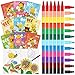 Funrous 24 Sets Bee Coloring Books Bulk with Stackable Crayons Spring Drawing Pages Flower Butterfly Honeycomb Insect Mini Activity Booklets Bee Party Favors Birthday Gift Christmas Goody Bags Fillers - Image 3