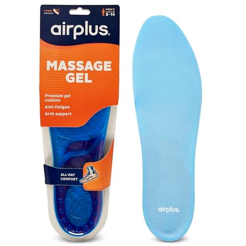Airplus Super Gel Cushion Insole for Men’s Shoe Sizes 8-14 – All-Day Comfort, Shock Absorption, Gel Zones, Full-Length Footbed, Trim-to-Fit for Casual, Athletic, Dress Shoes, and Work Boots - Image 1