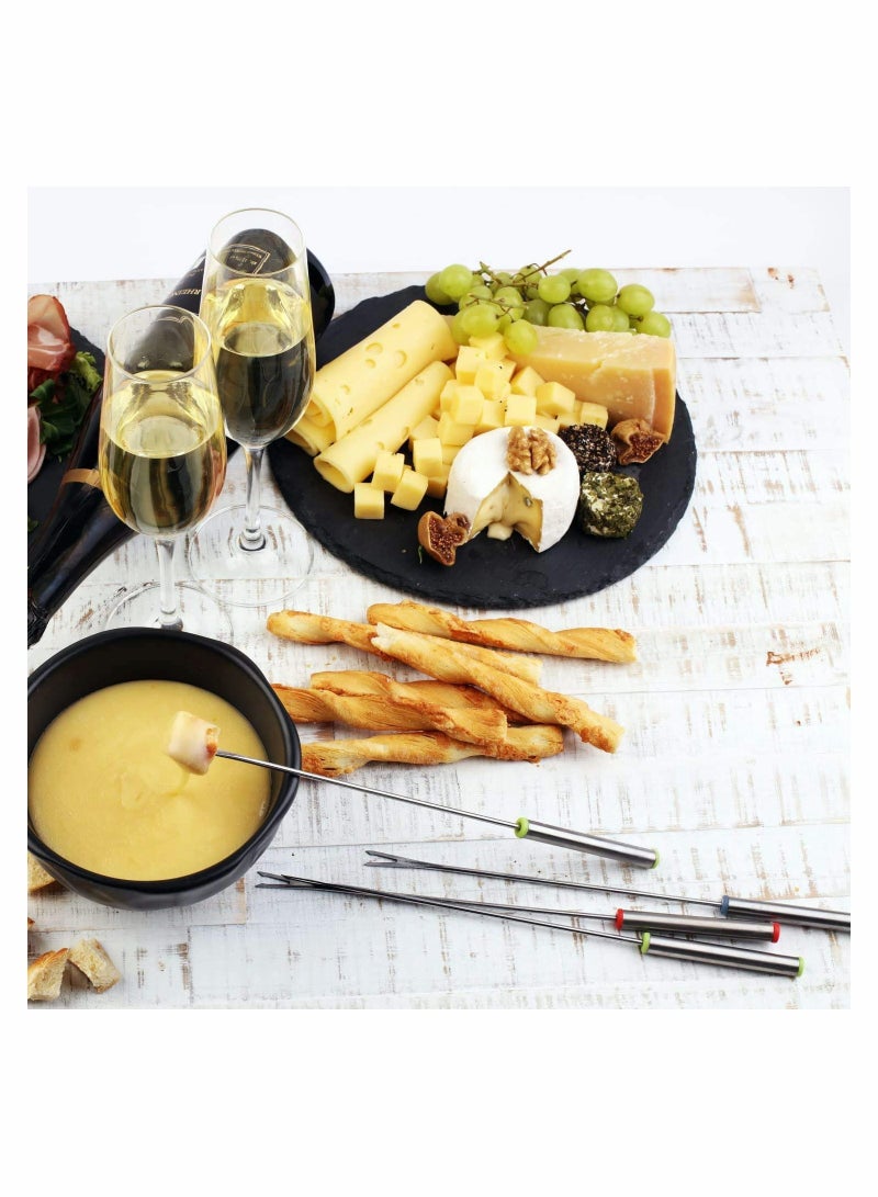 12PCS Stainless Steel Fondue Forks with Heat Resistant Handle - Perfect for Marshmallow Roasting, Chocolate Fountain, Cheese Fondue - Long Stainless Steel Forks for Fondue Party - Image 4