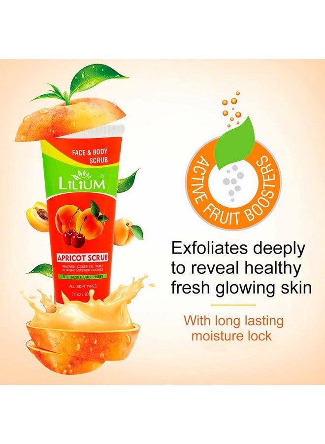 Lilium Herbal Apricot & Gold Face & Body Scrub, 200ml Each | For Feel Fresh & Smoothness, Remove Excess Oil & Dead Skin Cells, Enriched With Gold Dust & Vitamin E, Pack of 2 - Image 5