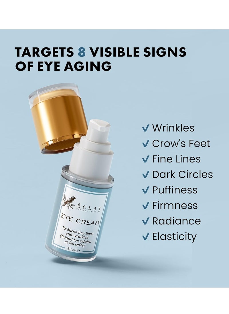 Eclat Skincare Eye Cream - 3X More Potent Encapsulated Vitamin E Anti-Ageing with Soothing Oat Extract, HA and Antioxidants  - Image 2