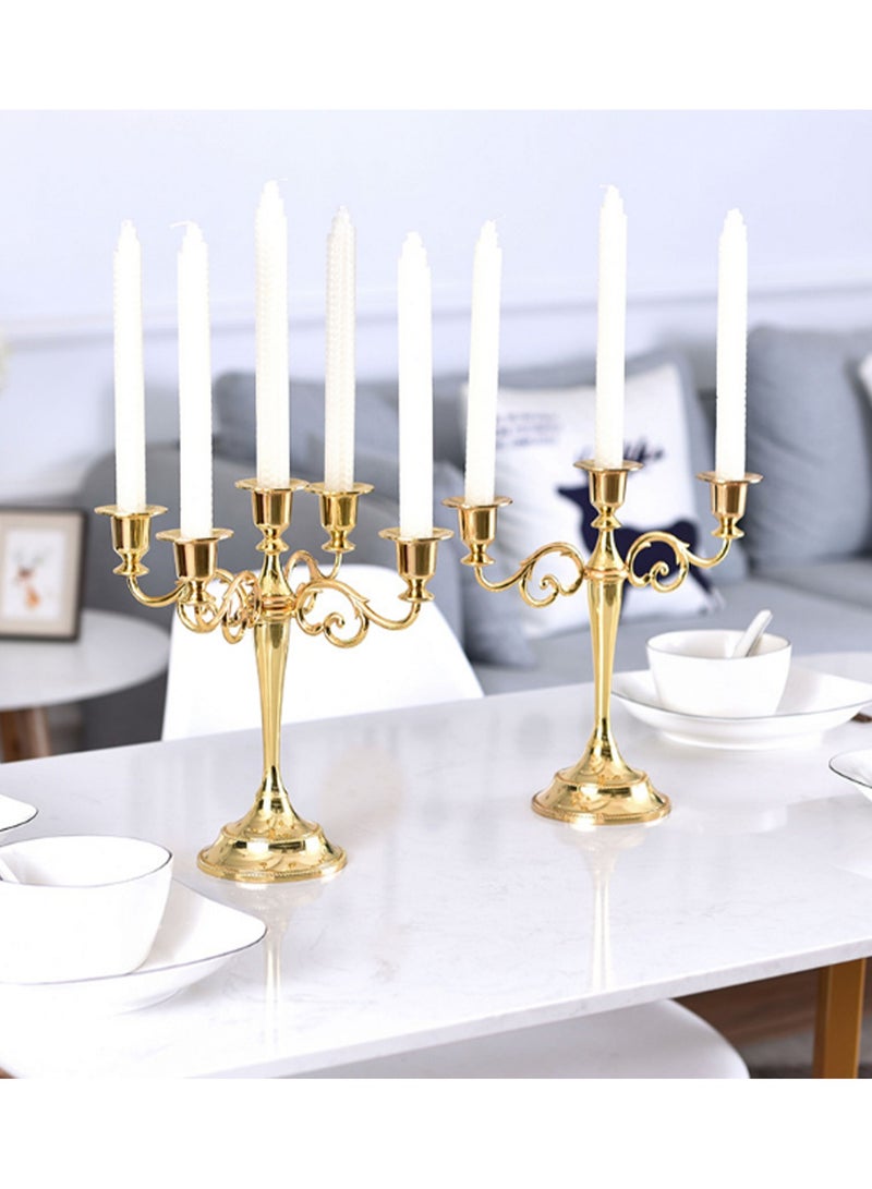 Black Three-Head Vintage Metal Candle Holder Creative Candle Cup Ornaments, Suitable For Pillar Taper Candles And Tea Lights, Suitable For Family Dining Table Home Decoration - Image 3