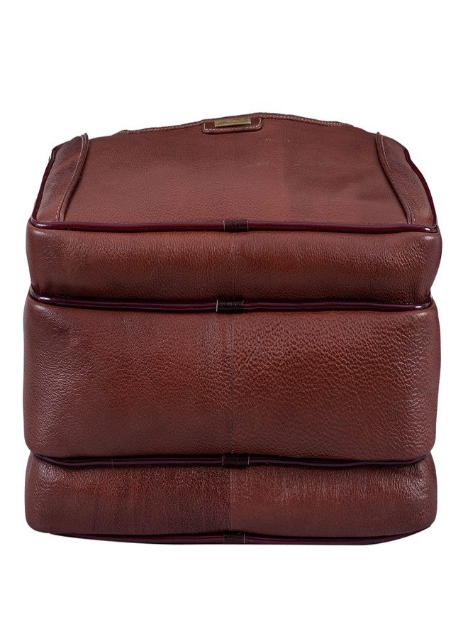 BRAND LEATHER Genuine Leather 16 Inch Laptop Messenger Bag For Business|Travell|Meeting|Office (TAN) - Image 3