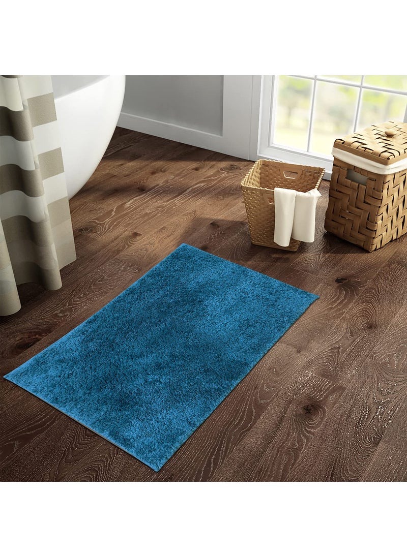 SPACES Spaces DRYLON Bath Mats Small Anti Skid HIGH Durability Stain Resistant Quick Dry(Solid 39CMX60CM)-Dark Teal  - Image 1