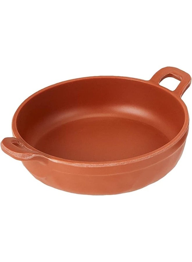 Servewell Melamine Horeca Terracotta Round Servo Dish With Handle 6"