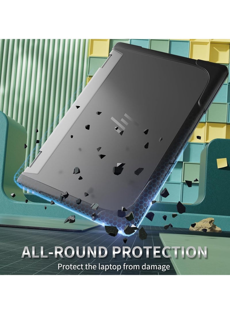 General Compatible 14 Inch HP Envy X360-14 2024 2-in-1 Laptop Case - Heavy Duty Rugged Hard Shell Cover Frosted Thermal and Drop Protection  - Image 4