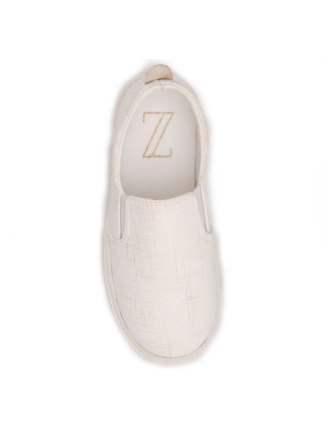 زيلدا حذاء رياضي برباط من الجلد الصناعي زيلدا 500 للبنات، لون أبيض - Image 5