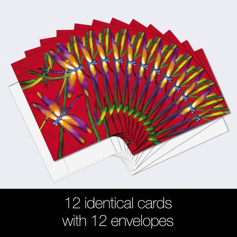 Tree-Free Greetings - All Occasion Cards - Artful Designs - 12 Greeting Cards + White Envelopes - Made in USA - 100% Recycled Paper - 4 x 6 - Deux Libuelles (FS66502) - Image 2