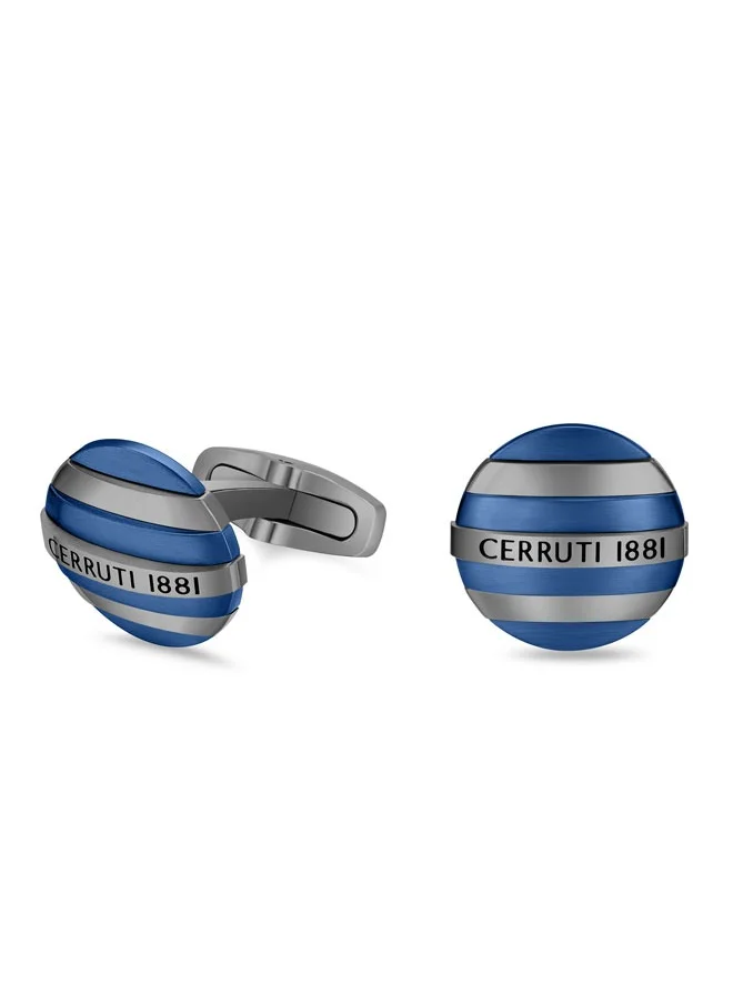 شيروتي 1881 Edoardo Two Tone Grey and Blue Cufflinks