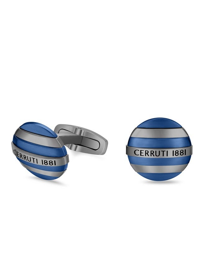 CERRUTI 1881 Edoardo Two Tone Grey and Blue Cufflinks  - Image 2