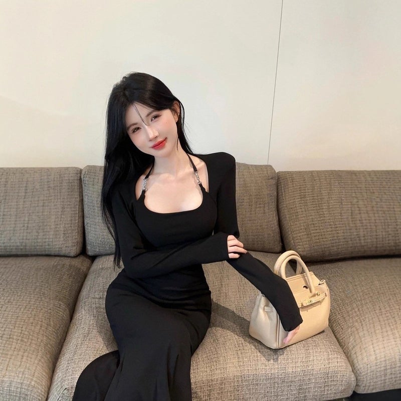 Hepburn style dress, elegant feminine daily styling - Image 3