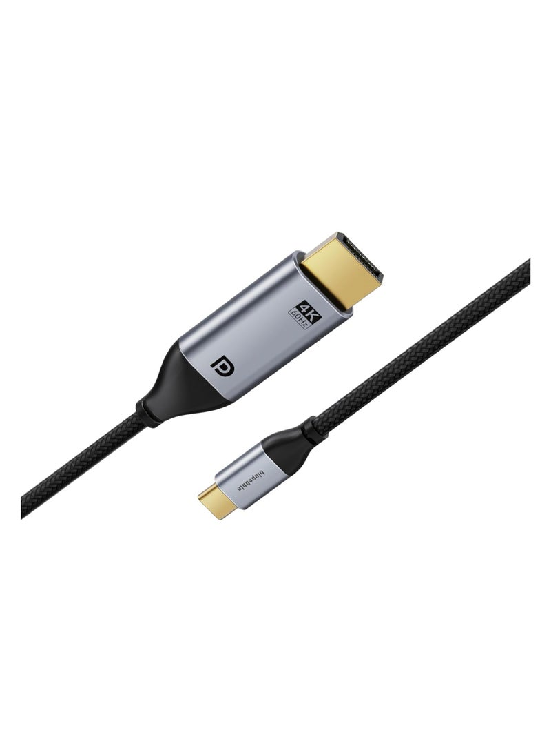 Blupebble 4K USB C to DisplayPort Cable Type C Thunderbolt 3/4 to DP Cable 4K@140HZ/120HZ, Compatible for iPhone 15 Series, Macbook Pro/Air, Galaxy S23/23+,iPad Pro/Air/Mini, Dell XPS - 3 Metre