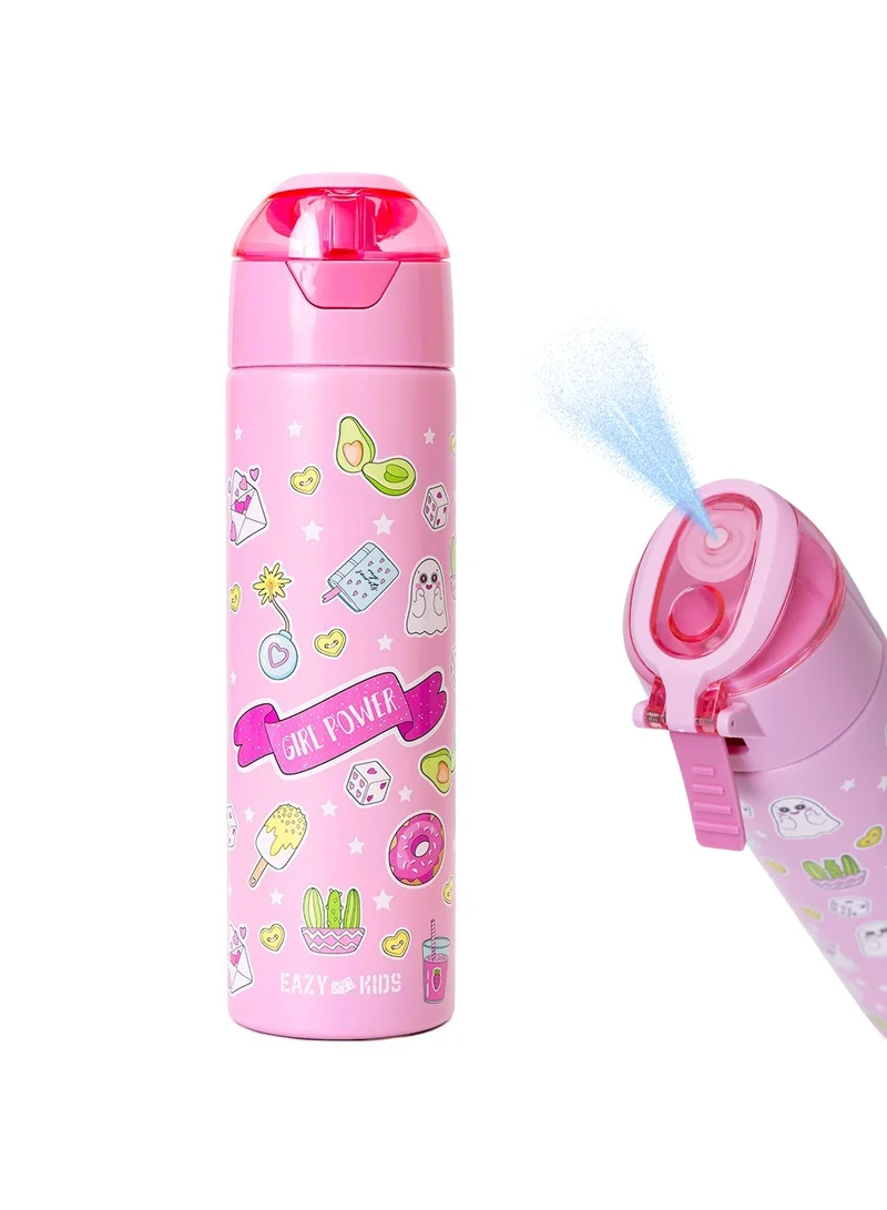 Eazy Kids Eazy Kids Insulated Steel Water Bottle w/Spray Pink - 640ml