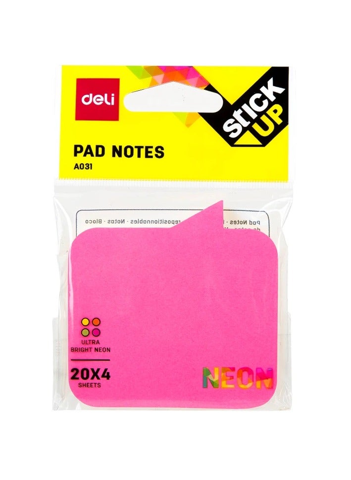 Deli 80-Piece Fancy Shaped Sticky Notes Multicolour - Image 1