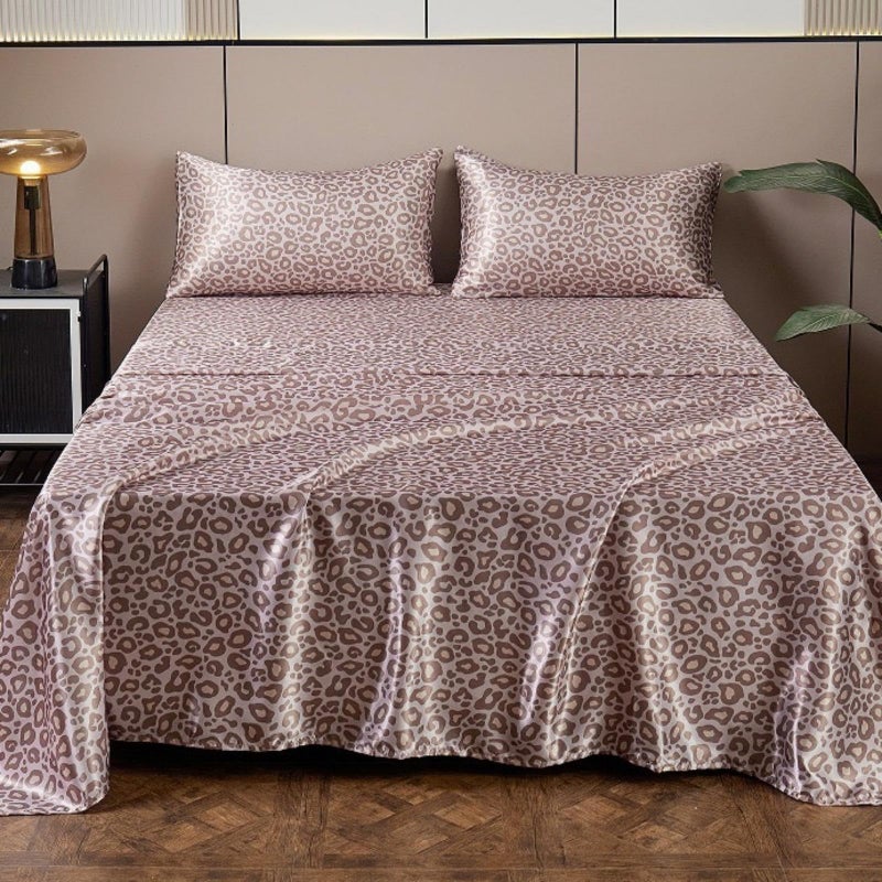 LCBD Satin Pillowcase للشعر والبشرة الوردي النمر المطبوعة وسادة طباعة مجموعة من 2 أغطية وسادة الحرير الحريرية الحرير للنساء مع إغلاق المغلف - Image 5