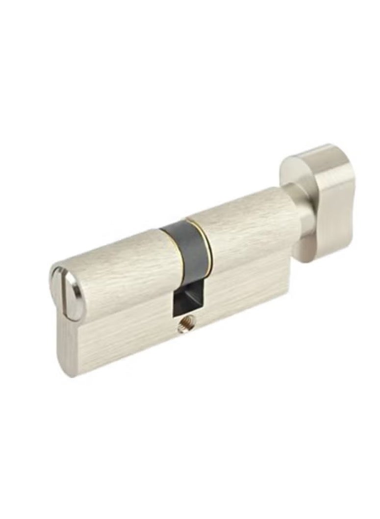 Yale Euro Profile Knob And Coin Turn Door Cylinder Satin Nickel 70mm - Image 2