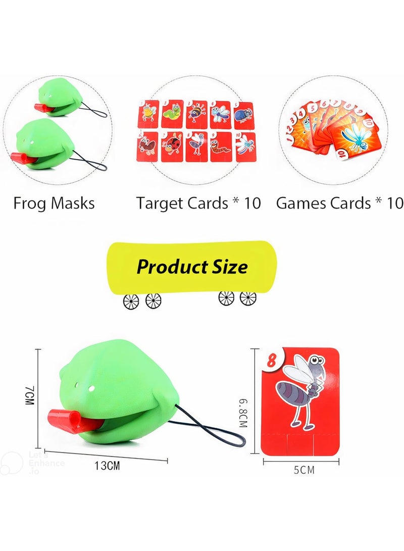 LuckSa Two-player battle  Frog Tongue Game Set - Multiplayer Party Game With Blow Tongue Mask and Blowing Air - Image 3