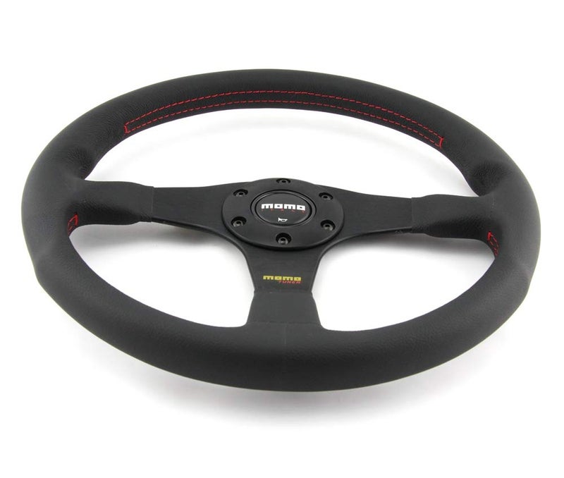 Momo TUN35BK0B Tuner Black 350 mm Leather Steering Wheel - Image 2