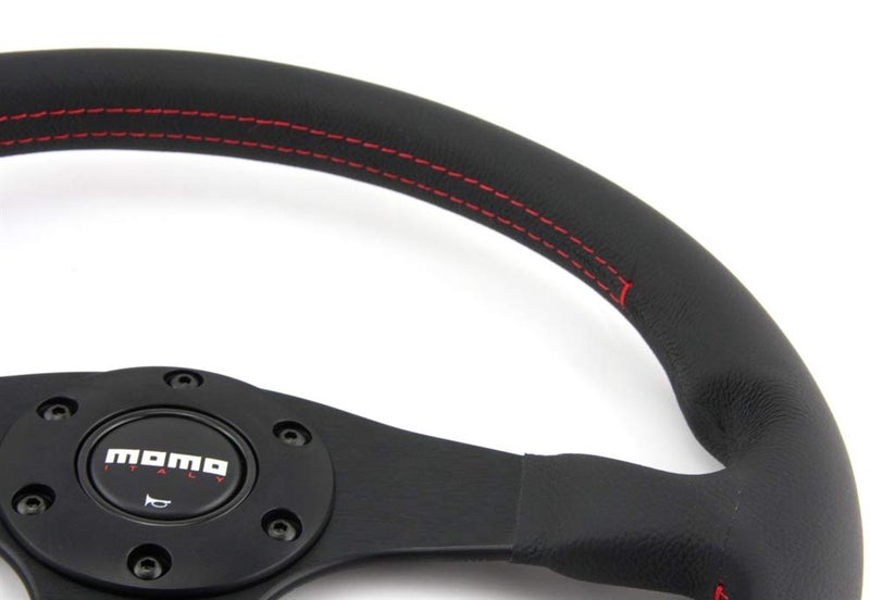 Momo TUN35BK0B Tuner Black 350 mm Leather Steering Wheel - Image 4