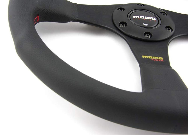 Momo TUN35BK0B Tuner Black 350 mm Leather Steering Wheel - Image 3