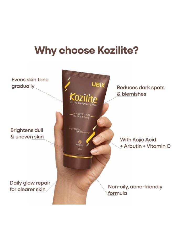 Ethiglo Kozilite Non Oily Lotion for Face & Body - 50gm - Image 4