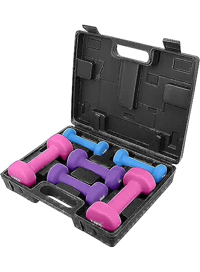 Marshal Fitness Vinyl Neoprene Dumbbell Set 6 Kgs With Box - Image 1