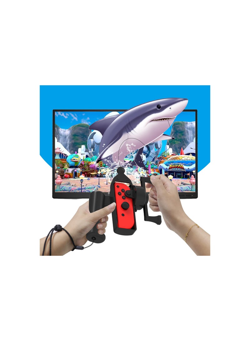 SOLARAE Fishing Rod Hand Grip, for Nintendo Switch Joy-Con Compatible with Fishing Star World Tour, Legendary Fishing, Bass Pro Shops: The Strike Championship Edition, High Quality Abs Plastic - Image 2