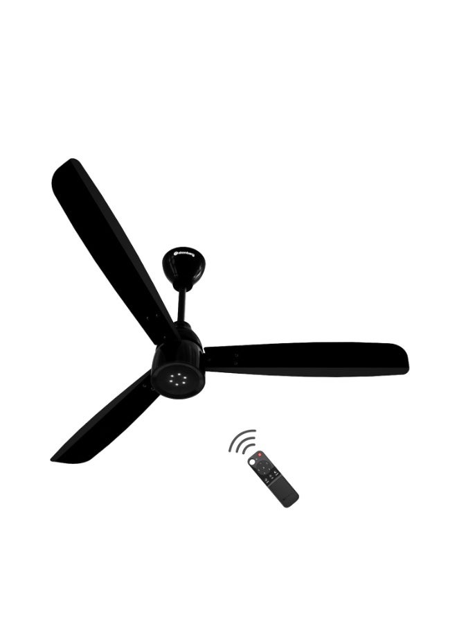atomberg Renesa Enzel 1200mm BLDC Ceiling Fan with Remote Control | BEE 5 star Rated Energy Efficient Ceiling Fan | High Air Delivery with LED Indicators| 3 Year Warranty (Gloss Black) - Image 1