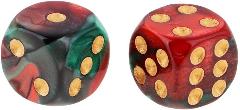 klarako 10pcs 16mm Opaque Six Sided Spot Dice Games D6 D&D RPG  Red+Green, as described - Image 5