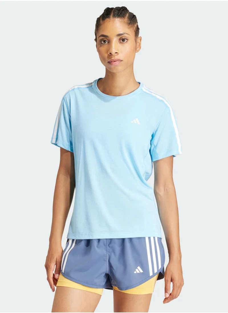 Adidas 3 Stripes Own The Run T-Shirt