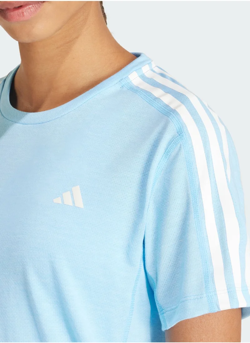 Adidas 3 Stripes Own The Run T-Shirt