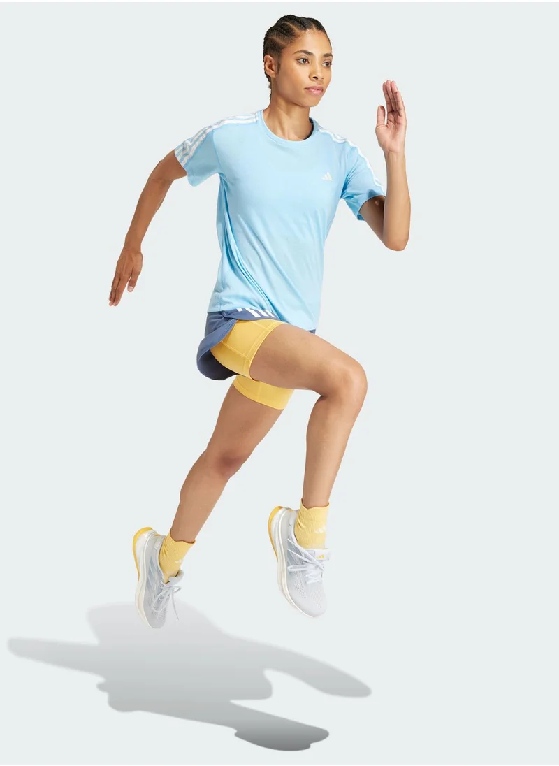 Adidas 3 Stripes Own The Run T-Shirt