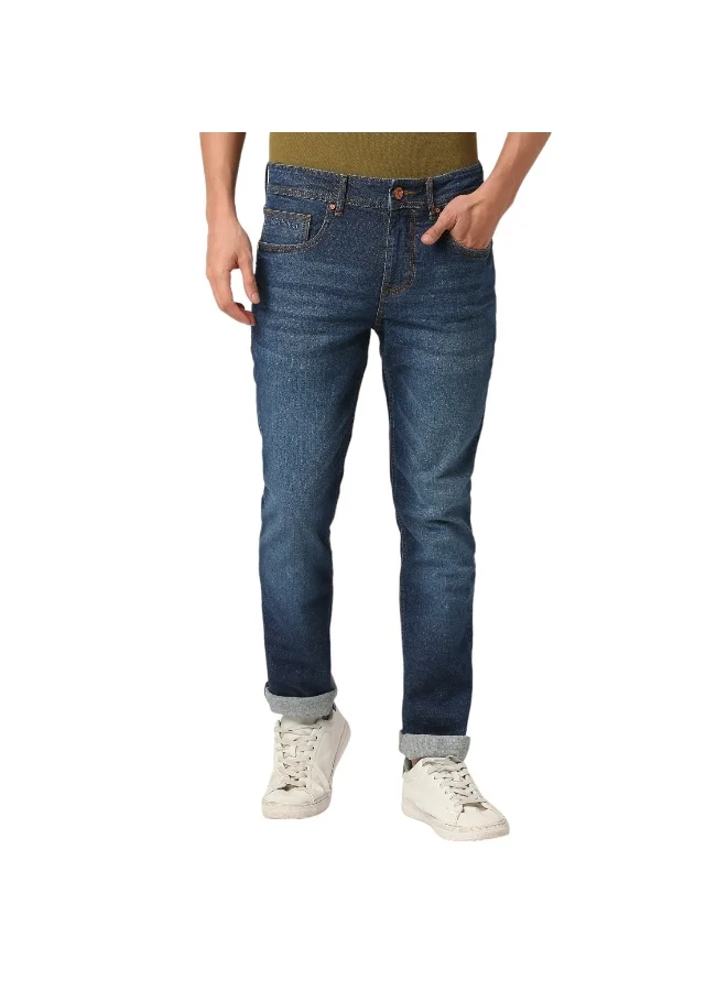 بيينغ هيومان Mens Mid Tone Slim Straight Fit Denims
