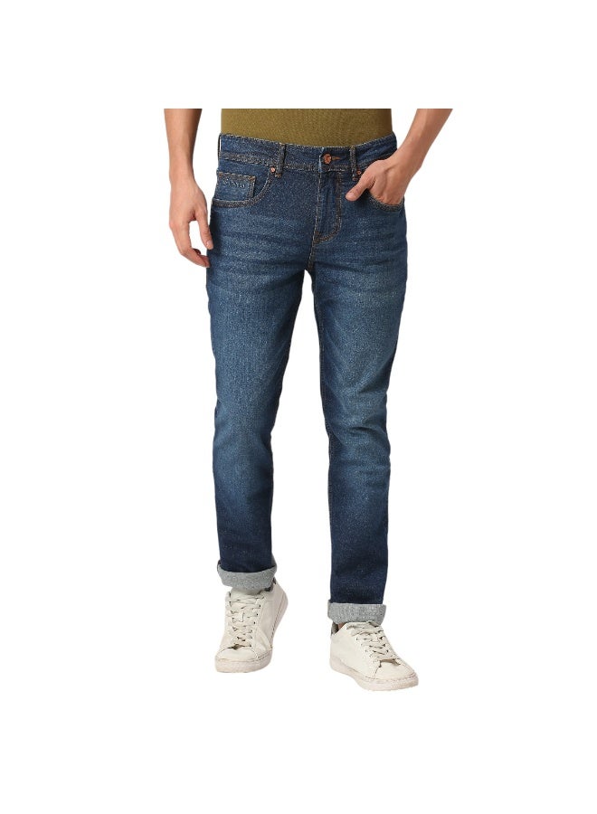 Being Human Mens Mid Tone Slim Straight Fit Denims - Image 1