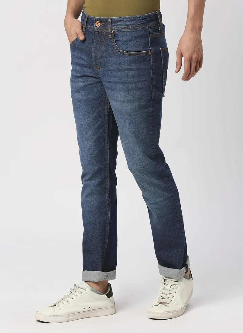 Being Human MID TONE Men Slim Straight Fit Heavy Fade Jeans for Men | Best Price UAE